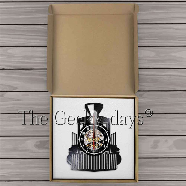 Reloj de vinilo locomotora de tren