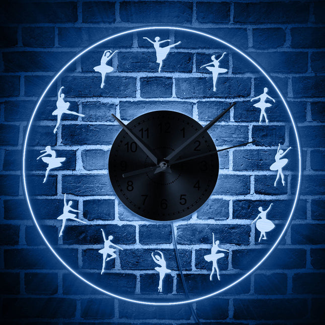 Reloj de pared LED con bailarinas