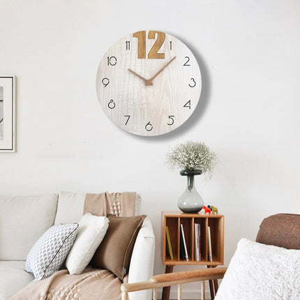 Reloj de pared redondo estilo nórdico