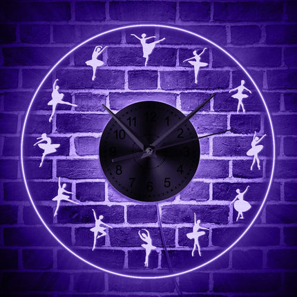 Reloj de pared LED con bailarinas