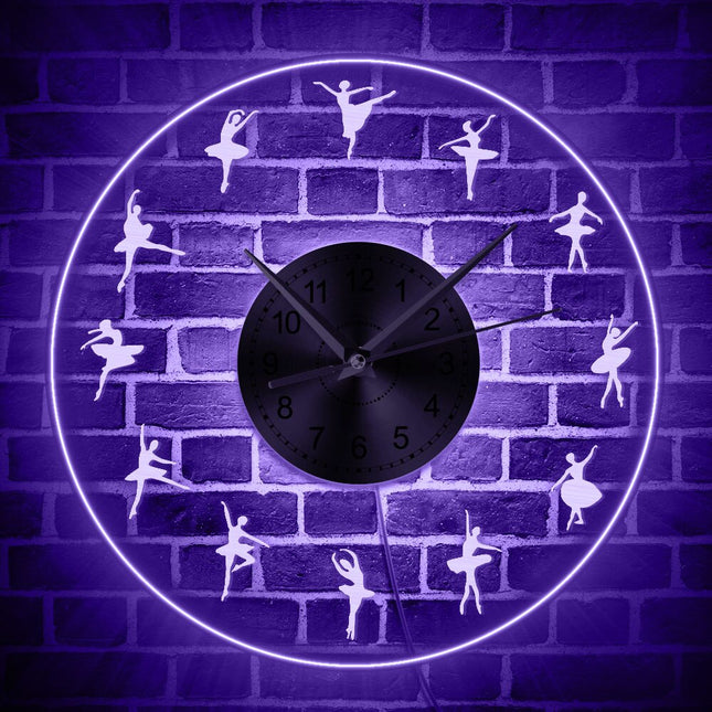 Reloj de pared LED con bailarinas