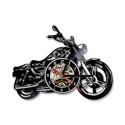 Reloj de vinilo para amantes motos