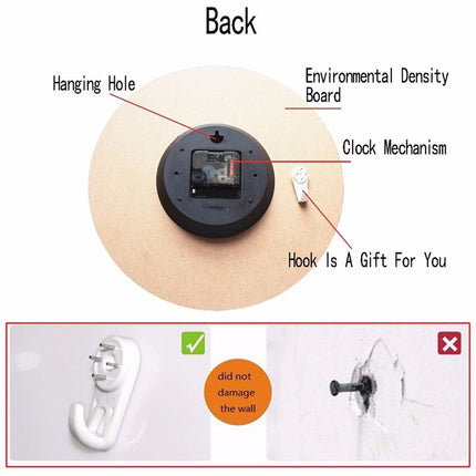 Reloj de pared redondo color rosa