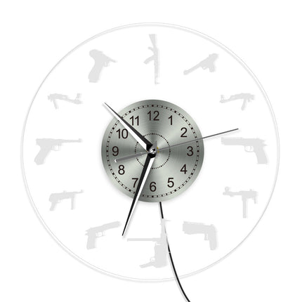 Reloj de pared LED con pistolas