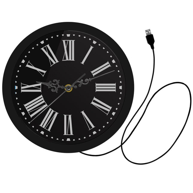 Reloj de pared LED números romanos