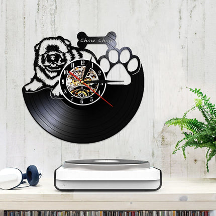 Reloj de vinilo perro Chow Chow