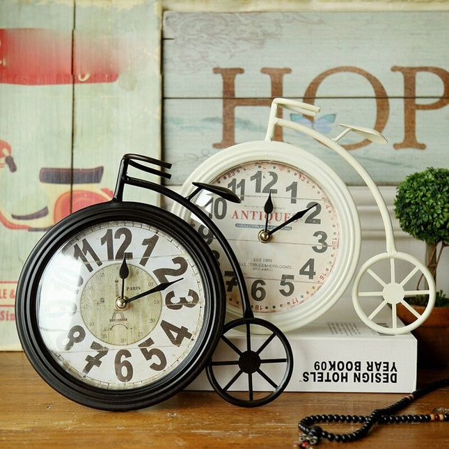 Reloj de sobremesa vintage bicicleta antigua