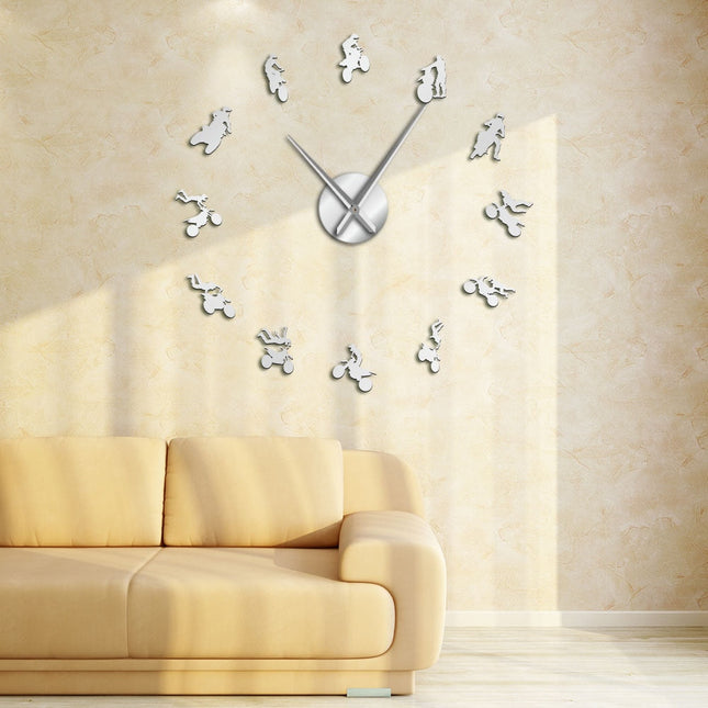Reloj adhesivo 3D motos para salón