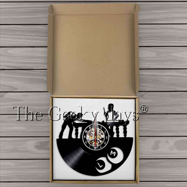 Reloj de pared vinilo tema billar