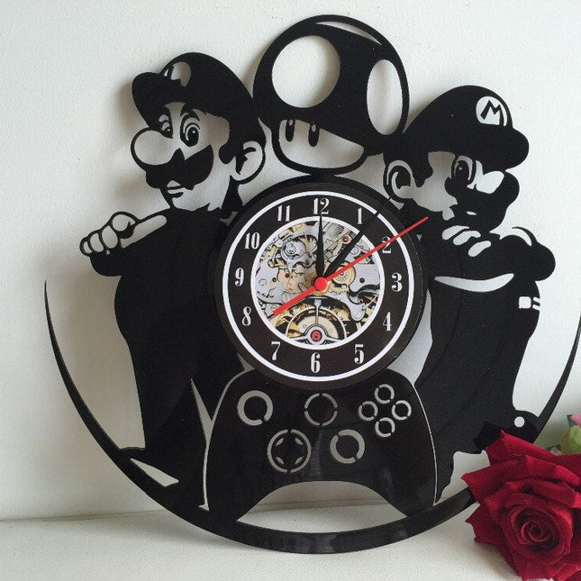 Reloj de vinilo gamer Super Mario