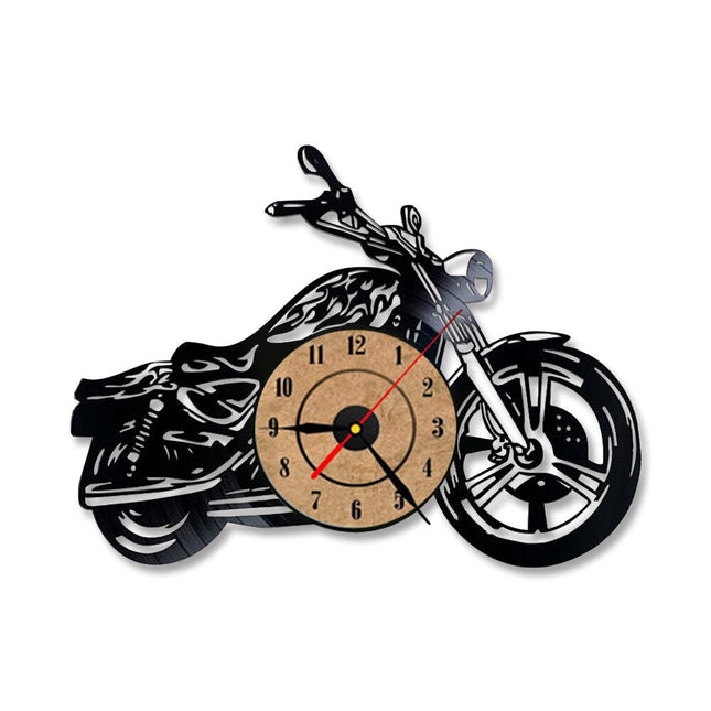 Reloj de vinilo para amantes motos