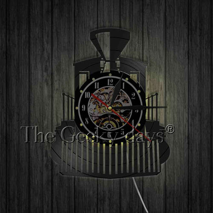 Reloj de vinilo locomotora de tren