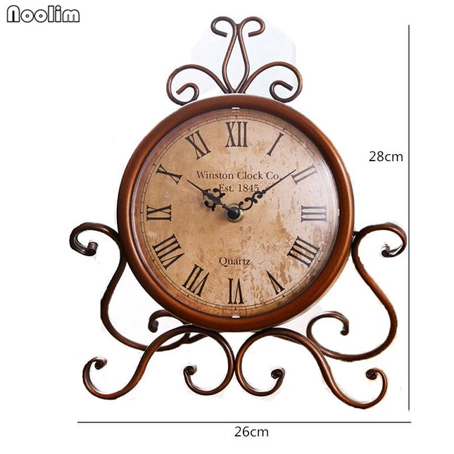 Reloj de sobremesa vintage estilo forja