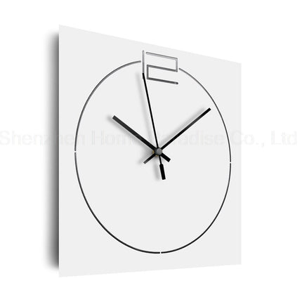 Reloj de pared minimalista forma cuadrada