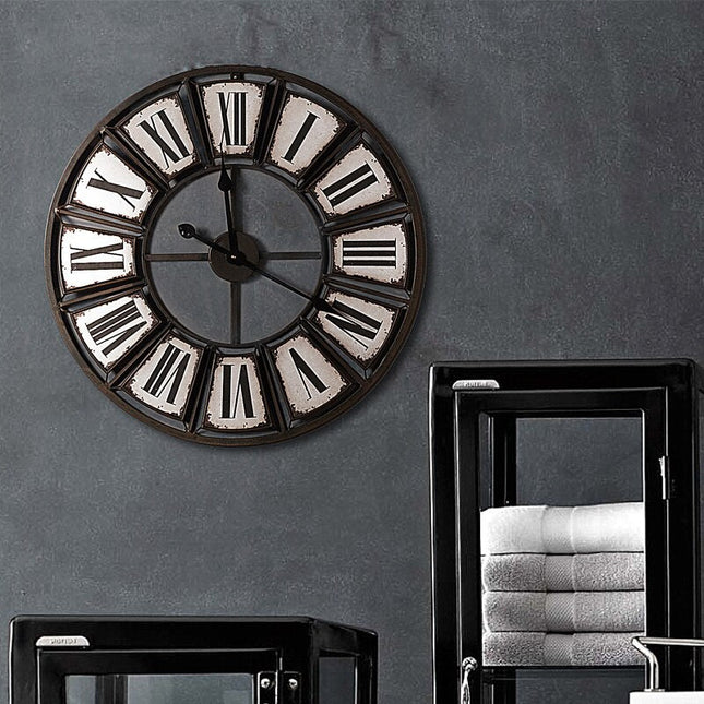 Reloj industrial vintage números romanos