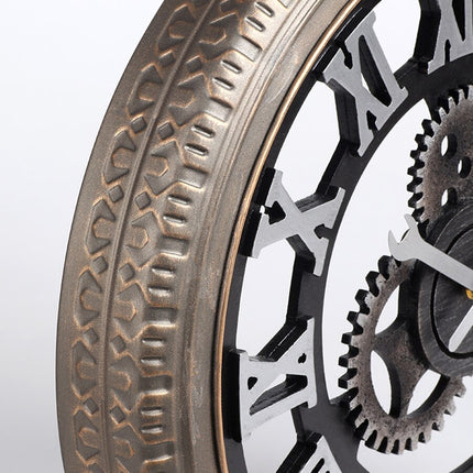 Reloj de pared industrial forma rueda