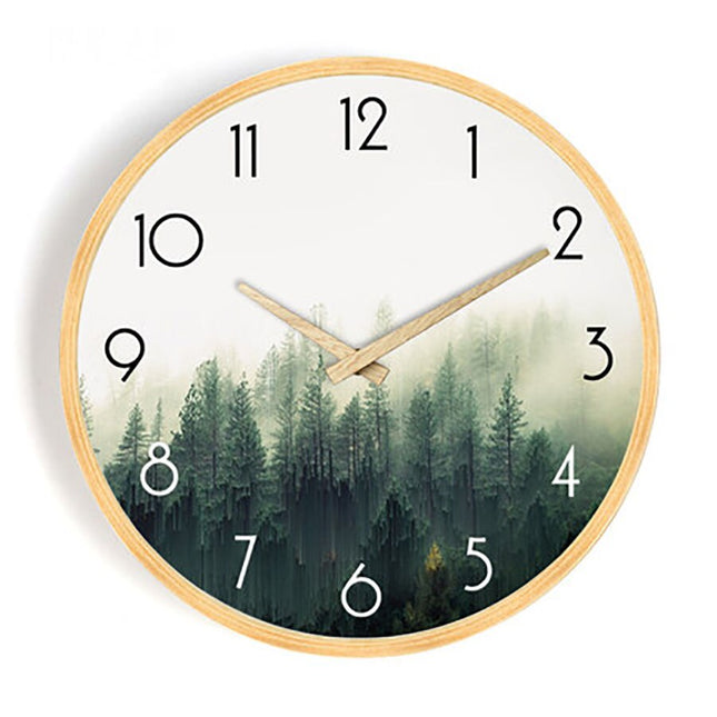 Reloj de pared nórdico de madera