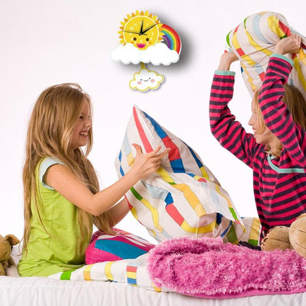 Reloj infantil de pared sol arcoíris