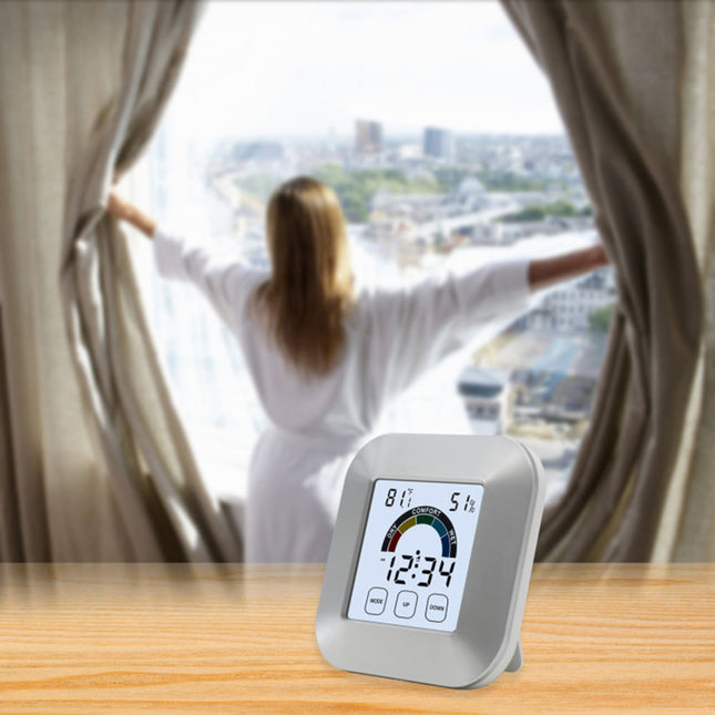 Reloj de sobremesa digital con termómetro