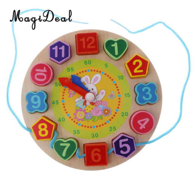 Reloj educativo de madera para niños