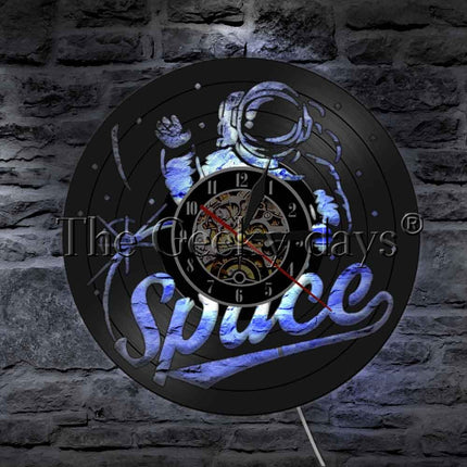 Reloj de pared de vinilo astronauta