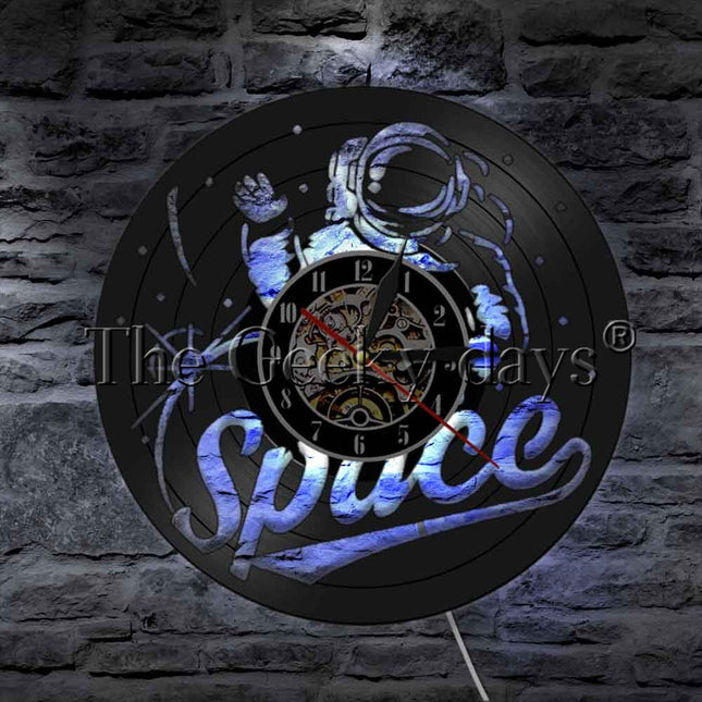 Reloj de pared de vinilo astronauta