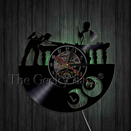 Reloj de pared vinilo tema billar