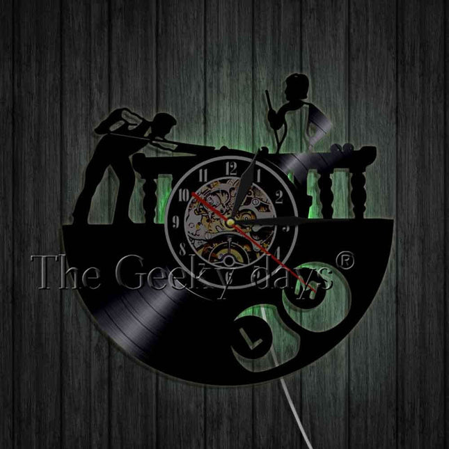 Reloj de pared vinilo tema billar