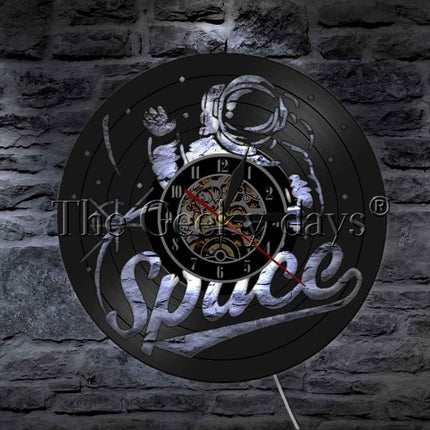 Reloj de pared de vinilo astronauta