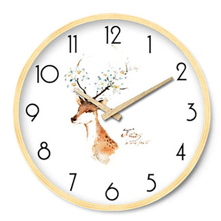 Reloj de pared nórdico de madera