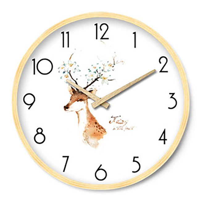 Reloj de pared nórdico de madera