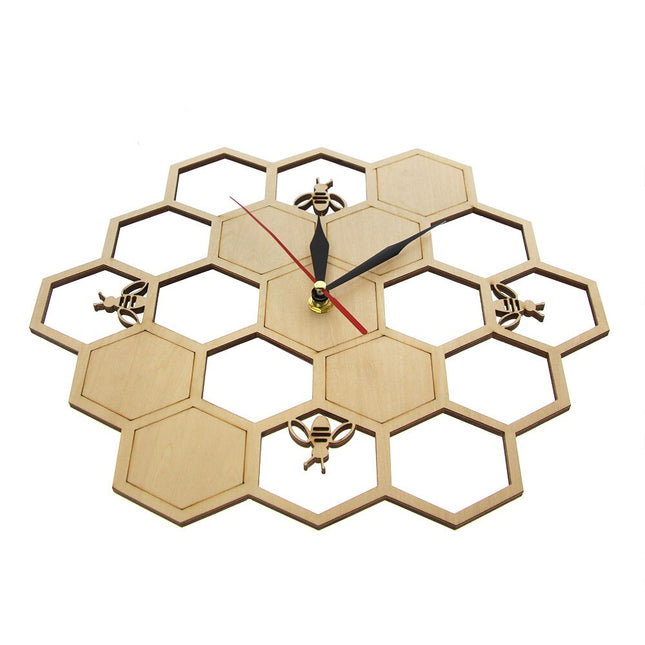 Reloj de pared hexagonal diseño panal