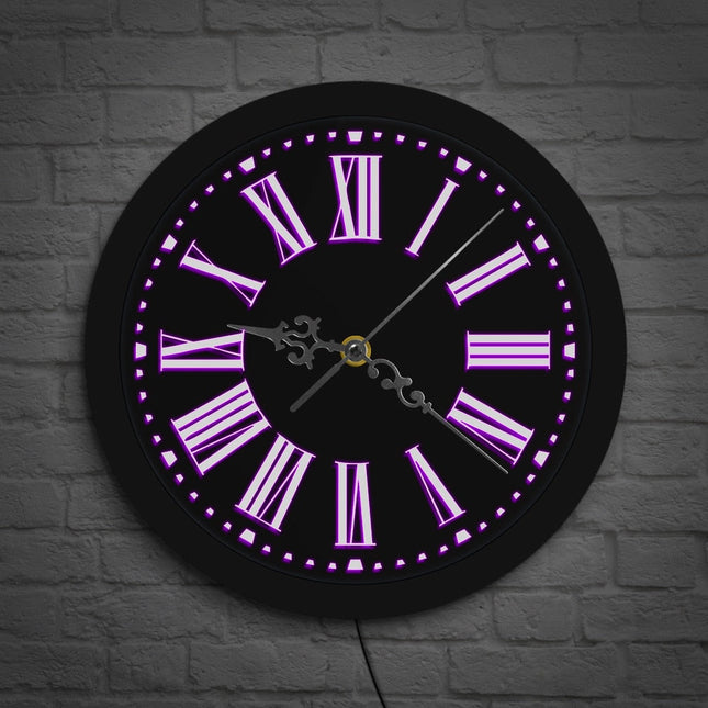Reloj de pared LED números romanos