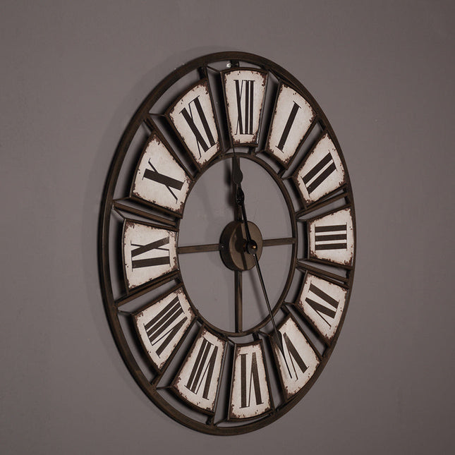 Reloj industrial vintage números romanos