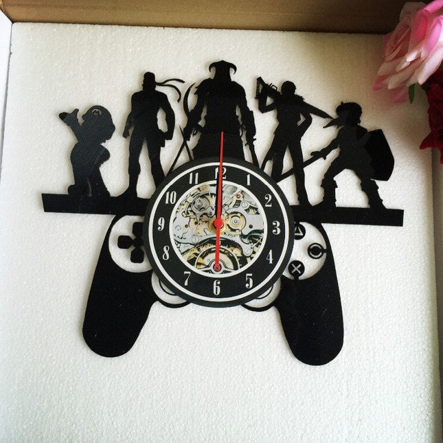 Reloj vinilo con mando para gamers