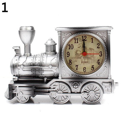 Reloj de sobremesa vintage forma tren