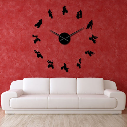 Reloj adhesivo 3D motos para salón