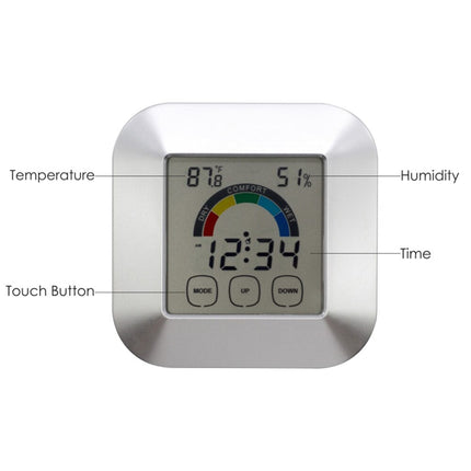 Reloj de sobremesa digital con termómetro
