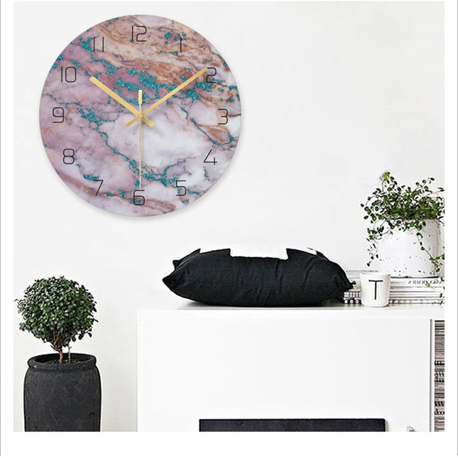 Reloj de pared diseño mármol elegante