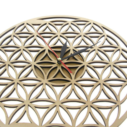 Reloj de pared madera Flor de la Vida