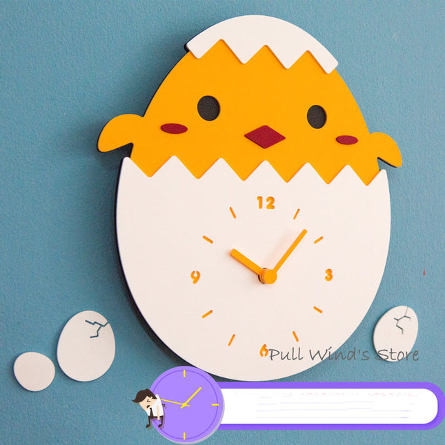 Reloj de pared infantil diseño pollito