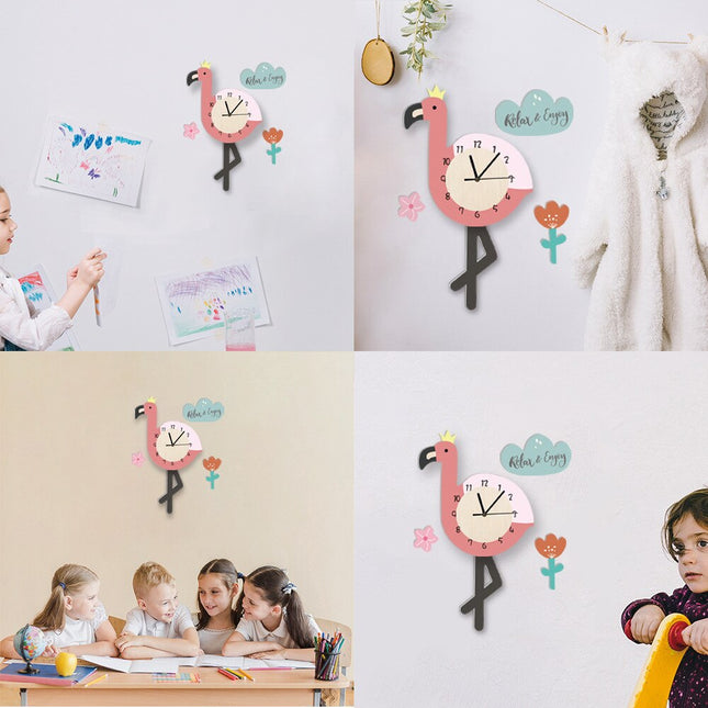 Reloj de pared infantil forma flamenco