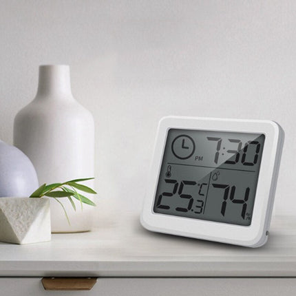 Reloj de mesa digital blanco