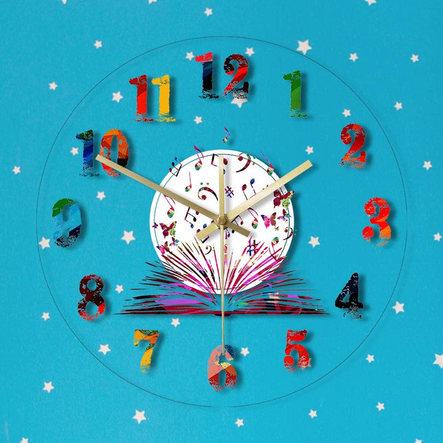 Reloj de pared LED acrílico musical