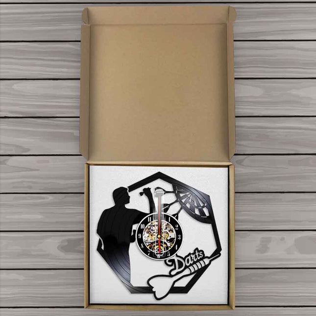 Reloj de vinilo para jugadores dardos