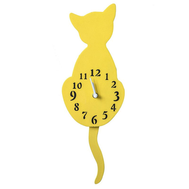 Reloj de pared infantil forma gato