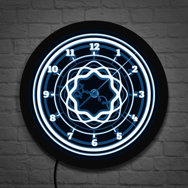 Reloj de pared LED diseño geométrico