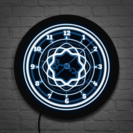 Reloj de pared LED diseño geométrico