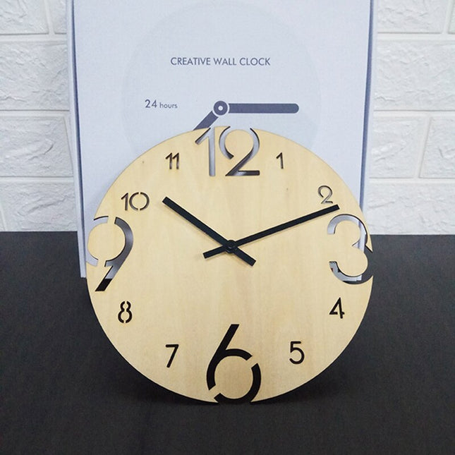 Reloj de pared madera números grandes