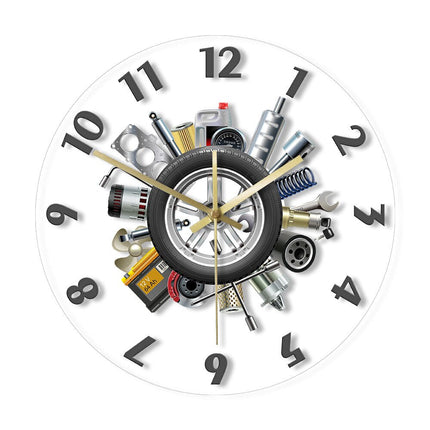 Reloj de pared LED para taller mecánico